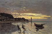 Towing of a Boat at Honfleur, Claude Monet